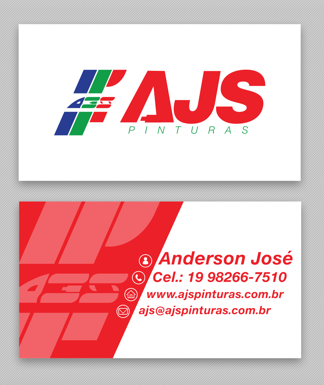 Criação de Logotipo em Americana-SP + cartão de visita: AJS Pinturas